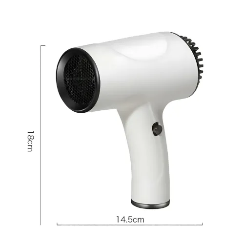 Беспроводной фен для волос Portable Hair Dryer, 2600 mAh, 500 Вт, с горячим и холодным обдувом и ионизацией Зеленый - фото 10