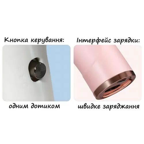 Беспроводной фен для волос Portable Hair Dryer, 2600 mAh, 500 Вт, с горячим и холодным обдувом и ионизацией Зеленый - фото 3