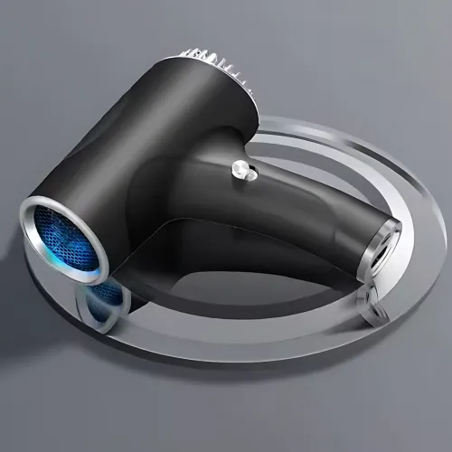 Беспроводной фен для волос Portable Hair Dryer, 2600 mAh, 500 Вт, с горячим и холодным обдувом и ионизацией Черный - фото 10
