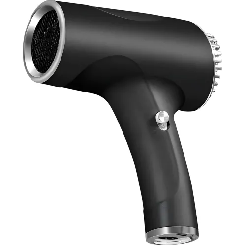 Беспроводной фен для волос Portable Hair Dryer, 2600 mAh, 500 Вт, с горячим и холодным обдувом и ионизацией Черный - фото 2