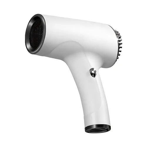 Беспроводной фен для волос Portable Hair Dryer, 2600 mAh, 500 Вт, с горячим и холодным обдувом и ионизацией Белый - фото 2