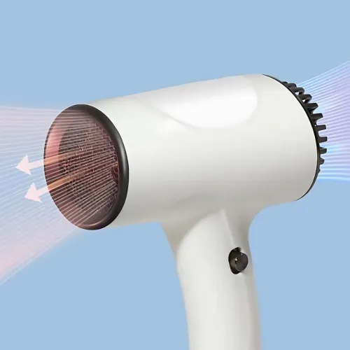 Беспроводной фен для волос Portable Hair Dryer, 2600 mAh, 500 Вт, с горячим и холодным обдувом и ионизацией Белый - фото 7