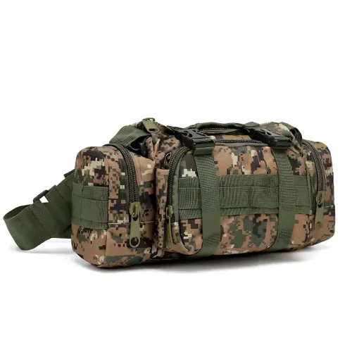 Тактический рюкзак с подсумками B08, туристический военный рюкзак molle 55 л, 55х40х25 см, пиксель оксфорд - фото 5