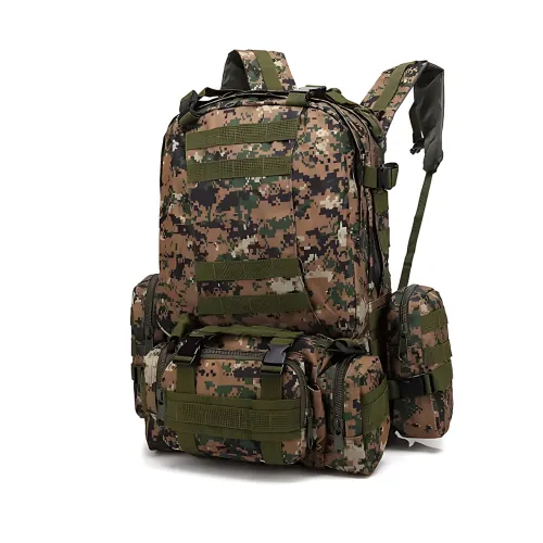 Тактический рюкзак с подсумками B08, туристический военный рюкзак molle 55 л, 55х40х25 см, пиксель оксфорд - фото 4