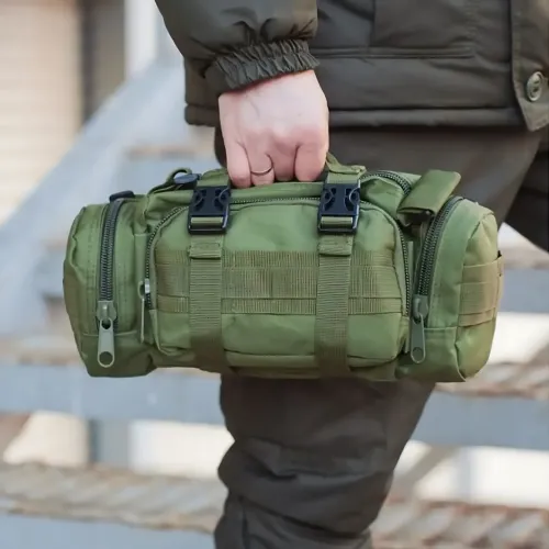 Тактический рюкзак с подсумками B08, туристический военный рюкзак molle 55 литров, 55х40х25 см, оливковый - фото 10
