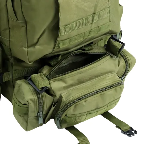 Тактический рюкзак с подсумками B08, туристический военный рюкзак molle 55 литров, 55х40х25 см, оливковый - фото 5