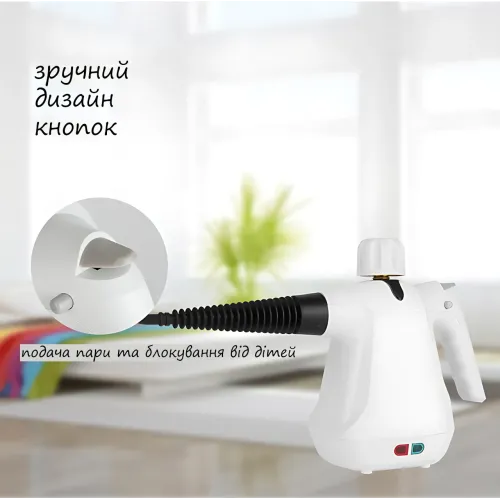Многофункциональный портативный ручной пароочиститель Handheld Steam Cleaner, 1000 Вт, 3 бар, 350 мл - фото 4