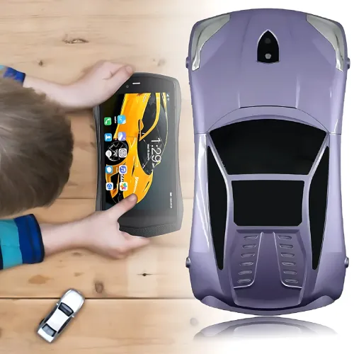 Kidiby Kids F1 — дитячий планшет у формі машинки з IPS-екраном 7 дюймів, підтримкою SIM-карти та ОС Android 7.0 Фіолетовий
