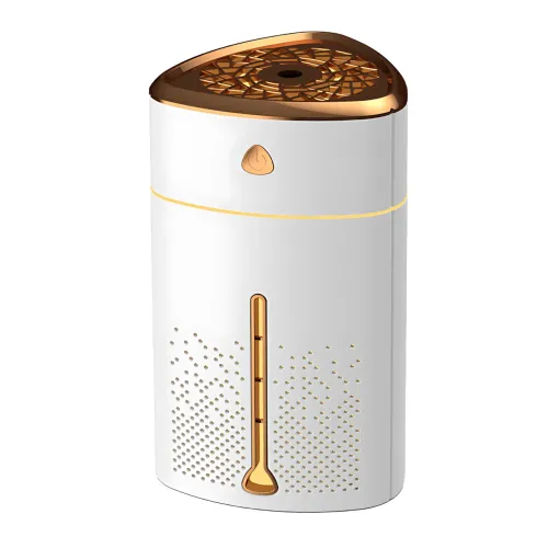 Ультразвуковой увлажнитель воздуха ночник Fog Humidifier с подсветкой, портативный, бак 1000 мл, Бело-золотой - фото 2