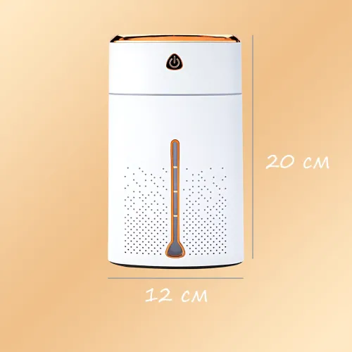 Ультразвуковой увлажнитель воздуха ночник Fog Humidifier с подсветкой, портативный, бак 1000 мл, Бело-золотой - фото 7