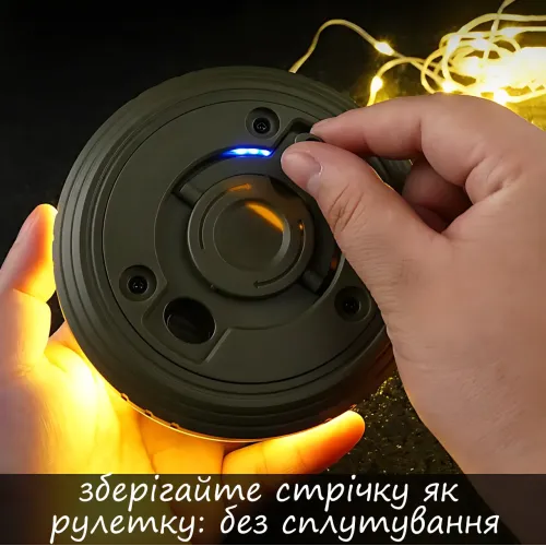 Перезаряжаемая кемпинговая LED лампа-фонарь, RGB, 8 режимов, 8 м, USB и Type-C, АКБ 18650 - фото 6