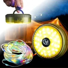 Перезаряжаемая кемпинговая LED лампа-фонарь, RGB, 8 режимов, 8 м, USB и Type-C, АКБ 18650