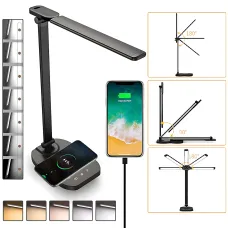 Настольная лампа Table lamp AND HA-85 с беспроводной зарядкой, складной конструкцией, портом USB + таймером