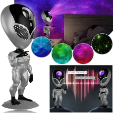 Многоцветная лампа-проектор звездного неба STAR PROJECTOR ALIENSUN – 16 режимов, пульт управления, USB
