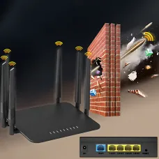 Домашній wi-fi маршрутизатор, роутер модем AND LV-WR50Q для бездротового інтернету, чорний