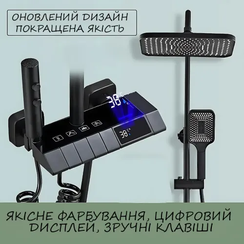 Душевая система AND AA6-7 с дисплеем и термостатом, душевой набор для ванной 4 в 1, из нержавеющей стали - фото 6