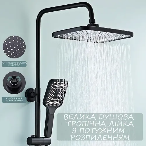 Душевая система AND AA6-7 с дисплеем и термостатом, душевой набор для ванной 4 в 1, из нержавеющей стали - фото 5