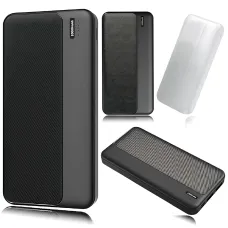 Повербанк РВ-01А, портативное зарядное, внешний аккумулятор Power Bank 10000mAh, 2 usb + type-c, 2.1 A, черный