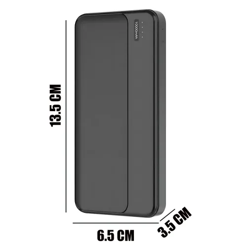 Повербанк РВ-01А, портативное зарядное, внешний аккумулятор Power Bank 10000mAh, 2 usb + type-c, 2.1 A, черный Белый - фото 7