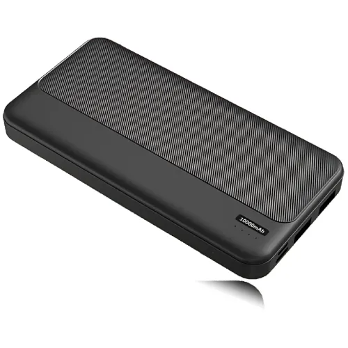 Повербанк РВ-01А, портативное зарядное, внешний аккумулятор Power Bank 10000mAh, 2 usb + type-c, 2.1 A, черный Белый - фото 4