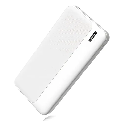 Повербанк РВ-01А, портативное зарядное, внешний аккумулятор Power Bank 10000mAh, 2 usb + type-c, 2.1 A, черный Белый - фото 2