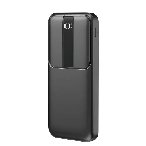 Портативный PowerBank RB-04 10000 мАч с быстрой зарядкой и цифровым дисплеем, черный - фото 4