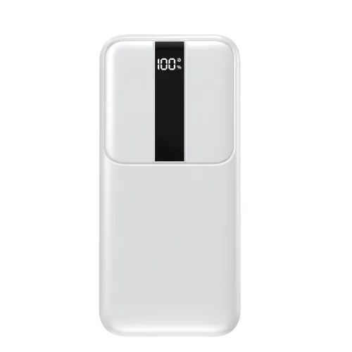 Портативный PowerBank RB-04 10000 мАч с быстрой зарядкой и цифровым дисплеем, черный Белый - фото 2