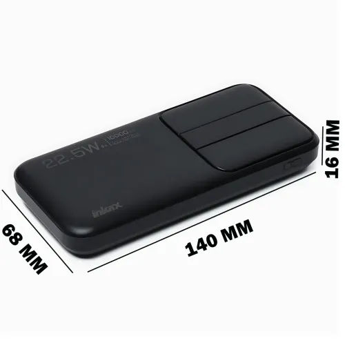 Портативный PowerBank RB-04 10000 мАч с быстрой зарядкой и цифровым дисплеем, черный Белый - фото 7