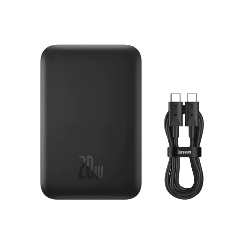 Портативный аккумулятор с беспроводной зарядкой PPCX 020001, power bank с индикацией заряда, черный - фото 9