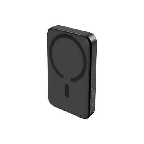 Портативный аккумулятор с беспроводной зарядкой PPCX 020001, power bank с индикацией заряда, черный - фото 4