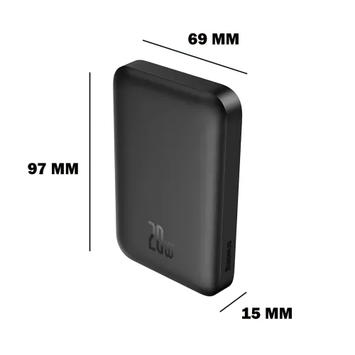 Портативный аккумулятор с беспроводной зарядкой PPCX 020001, power bank с индикацией заряда, черный - фото 10