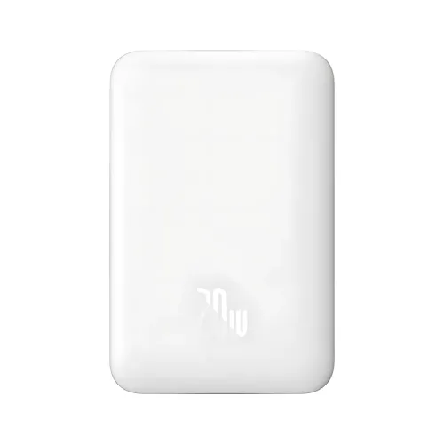 Портативный аккумулятор с беспроводной зарядкой PPCX 020002, power bank с индикацией заряда, белый - фото 5