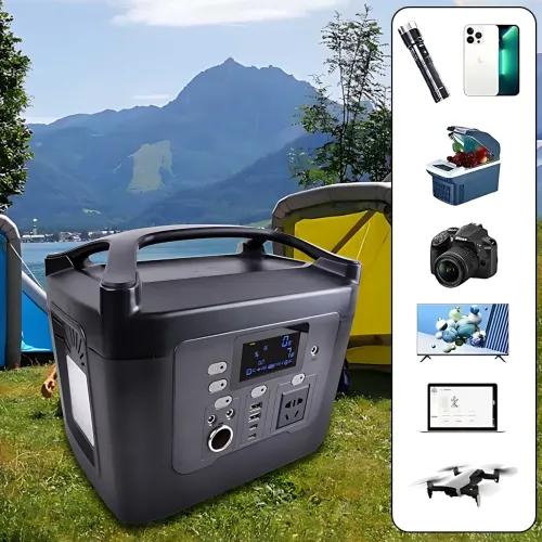 Зарядная станция UKC Sine 600W, 12V 40A, чистая синусоида, 2 USB, 2 Type-C, розетки 220В, беспроводная зарядка