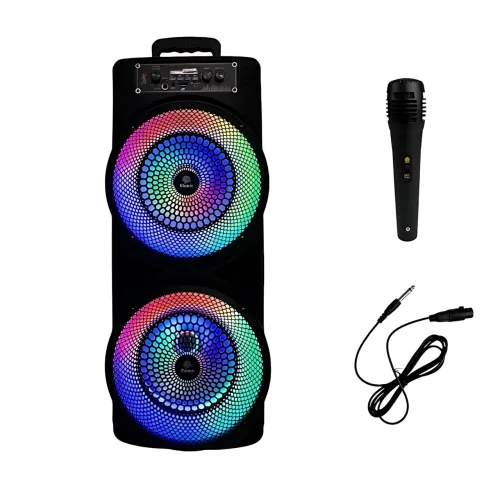 Портативная акустика TTD-2807 с микрофоном,  пультом ДУ, Bluetooth и RGB-подсветкой - фото 9