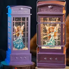 Портативный светильник Балерина Эльза 11-7, Usb ночник лампа с аккумулятором, мелодиями и метелью
