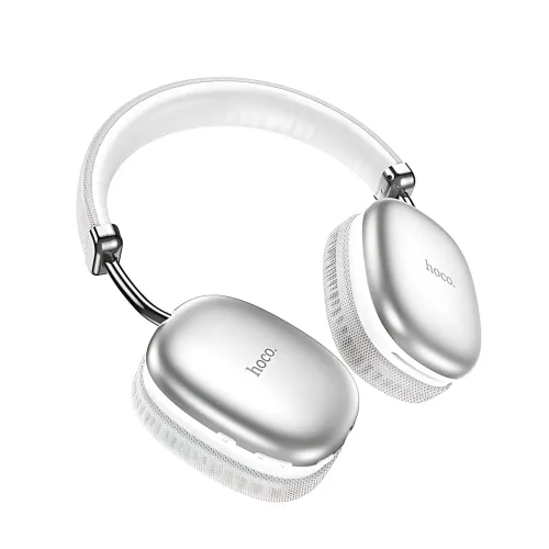 Bluetooth наушники HOCO W35 wireless headphones, беспроводная гарнитура с микрофоном, до 40 часов работы Серебристый - фото 5