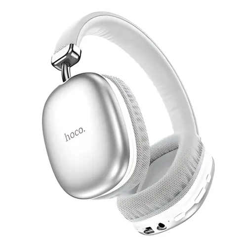 Bluetooth наушники HOCO W35 wireless headphones, беспроводная гарнитура с микрофоном, до 40 часов работы Серебристый - фото 3
