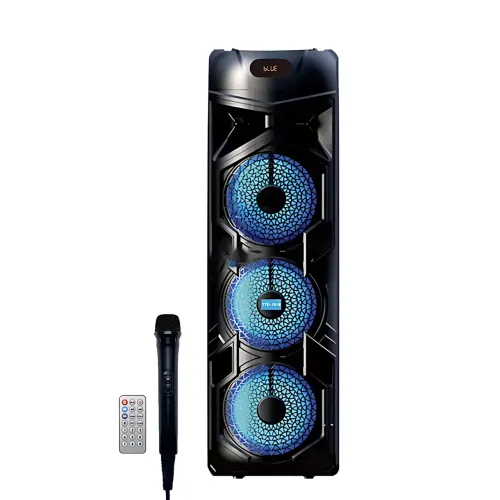 Беспроводная портативная колонка Bluetooth TTD-2810 с проводным микрофоном, 8,5'', 2х20 Вт, RGB - фото 8