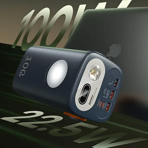 Power Bank REMAX Gutitan Series, 60000mAh, 22.5W PD+QC с двумя Type-C и фонариком - фото 6