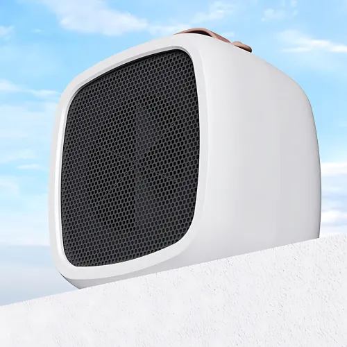Портативный настольный мини нагреватель, тепловентилятор Wenguo 500W, 3 скорости, защита от перегрузки, желтый - фото 5