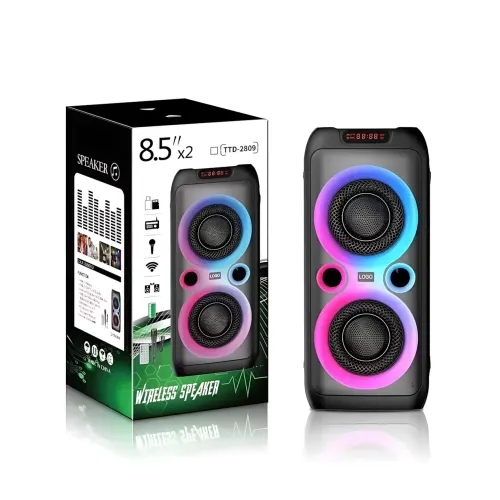 Портативна Bluetooth-колонка TTD-2809 8.52 з дротовим мікрофоном і RGB-підсвіткою - фото 2