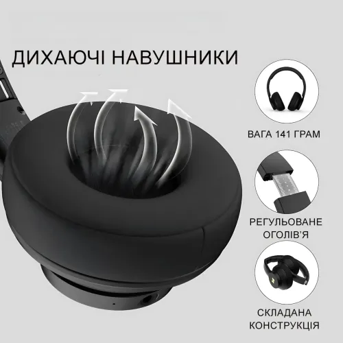 Накладні Bluetooth-навушники Monster Mission 100 з активним шумозаглушенням, ігрова гарнітура, чорний - фото 4