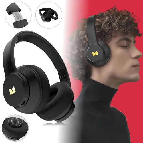 Накладні Bluetooth-навушники Monster Mission 100 з активним шумозаглушенням, ігрова гарнітура, чорний