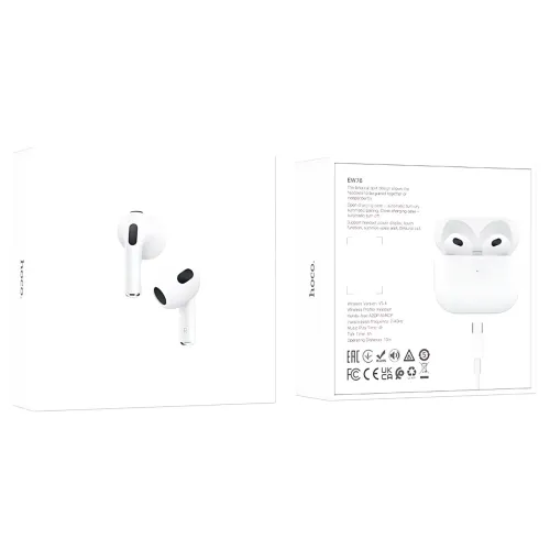 Bluetooth гарнитура HOCO EW76 True Wireless Stereo, беспроводные наушники с микрофоном, сенсорным управлением - фото 9