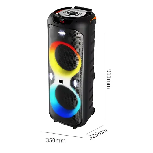 Портативна Bluetooth-колонка TTD-1002 — стереозвук 40 Вт, 2 мікрофони, пульт д/у, USB/FM/AUX/TF-карти - фото 6