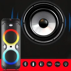 Портативная Bluetooth-колонка TTD-1002 – стерео звук 40 Вт, 2 микрофона, пульт д/у, USB/FM/AUX/TF-карты