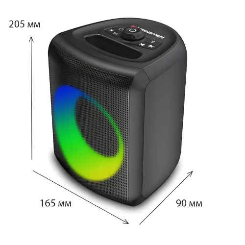 Bluetooth колонка Monster Musicbox 40W, мини динамик MS22150 – влагозащита IPX5, RGB подсветка, Li-Ion 2000мАч - фото 9