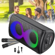 Monster Cycle MS22138, динамик с RGB-подсветкой, Bluetooth 5.1, 80 Вт, IPX4, АКБ 4000 мАч, с 2 микрофонами