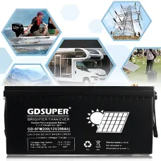 Гелиевый аккумулятор 12V 200AH GDSUPER, аккумулятор глубокого разряда GD-12V200AH ​​для аварийного освещения