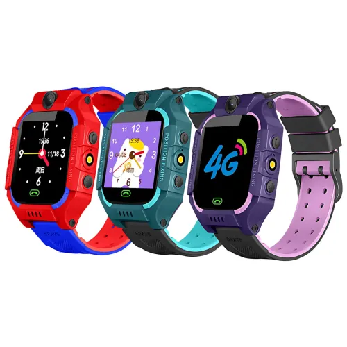 Детские умные часы 4G с GPS и LBS отслеживанием, кнопкой - SOS, камерой 8 Мп, игры, фонарик Красный - фото 7